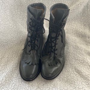 Rodeo drive gray vintage boots